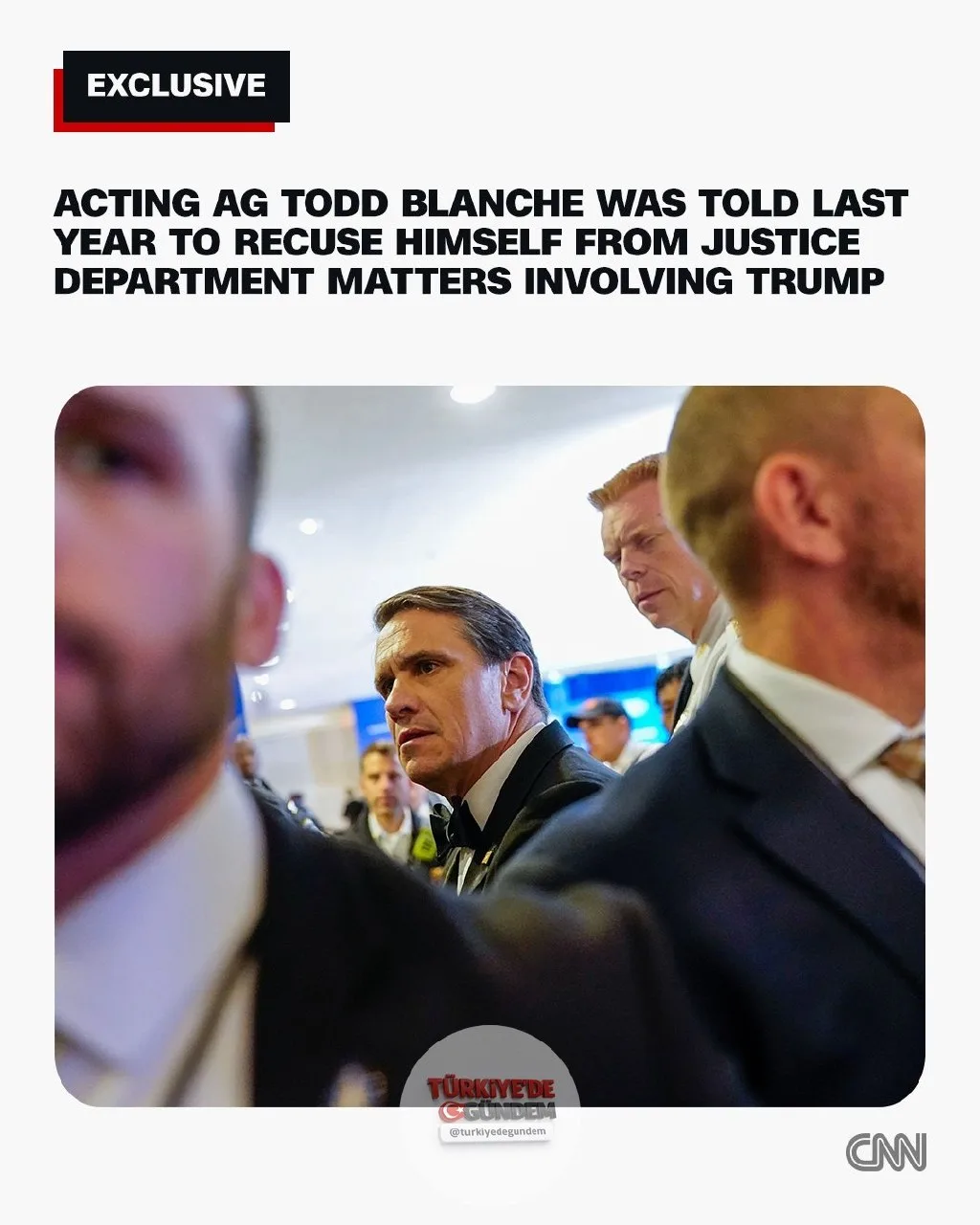 Todd Blanche'ın Mart 2025'te başsavcı yardımcısı olarak görevine başlamasından iki haftadan kısa bir süre sonra, Adalet Bakanlığı'nın en kıdemli etik avukatı, kendisine hem net hem de zorlayıcı bir haber verdi: Başkan Donald Trump'ı kişisel kapasites