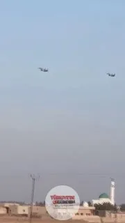 Suriye Hava Kuvvetleri’ne bağlı MIG-29 tipi savaş uçakları Şam semalarında uçtu