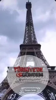 Fransa'nın başkenti Paris'te Eiffel Kulesi'ne Filistin bayrağı asıldı