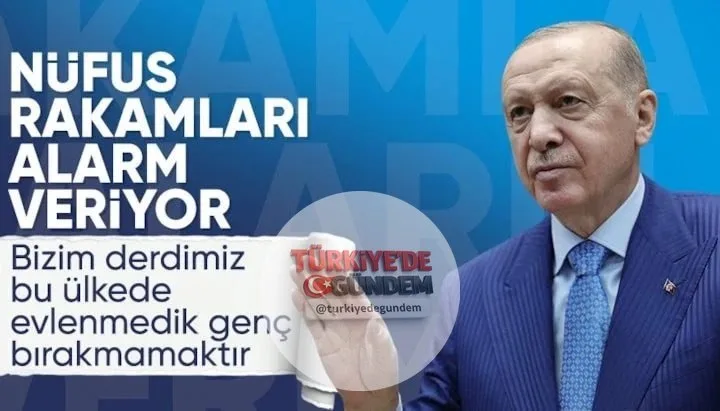 Kazakistan dönüşünde uçakta gazetecilere açıklamalarda bulunan Cumhurbaşkanı Erdoğan, nüfus meselesinin hayati bir konu olduğunu vurgularken amaçlarının teşvik programları ile gençlerin evlenmesini sağlamak olduğunu söyledi