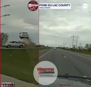 ABD’deki polis takibinde GTA’yı aratmayan görüntüler. Şüpheli, trafikte başka bir aracın üzerinden uçarak kaçtı
