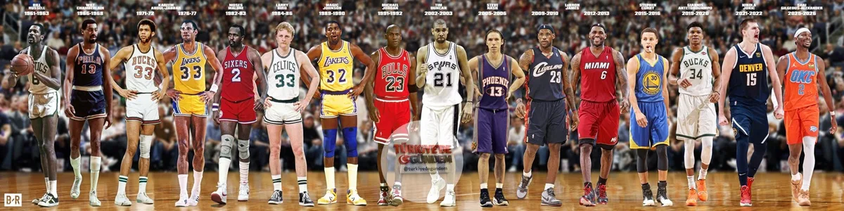 NBA tarihinde üst üste iki kez MVP ödülünü kazanan tek oyuncular. Bu, efsane statüsüdür.