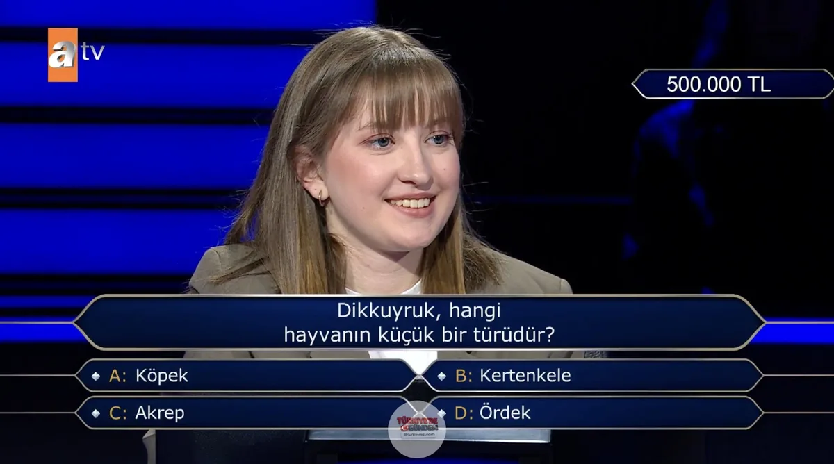 Kim Milyoner Olmak İster’de sorulan 500 bin TL değerindeki soru: