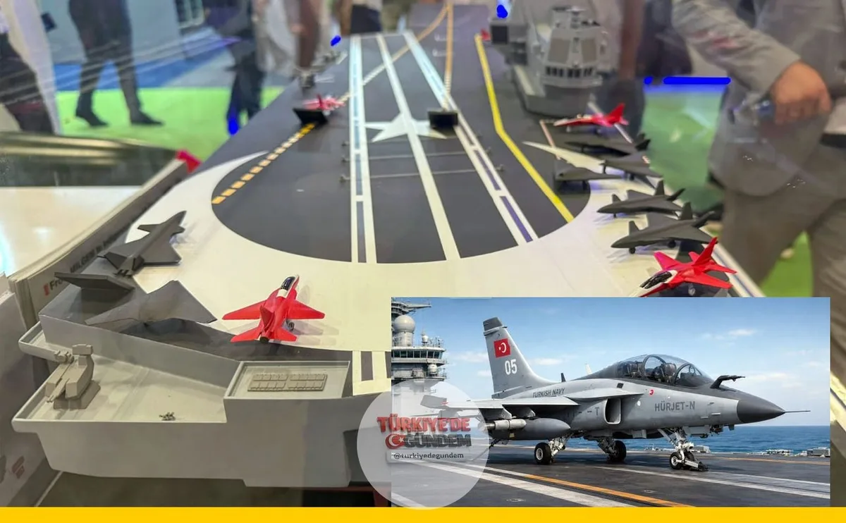 İspanyol basını | DefensaySeguridad: Türkiye sadece bir uçak gemisi inşa etmeyi değil, güvertede kendi hava ekosistemini de kurmak istiyor. HÜRJET'in deniz versiyonu, şimdilik bu atılımın en görünür insanlı bileşeni oldu. İspanyol SAETA-II ve Türk HÜ