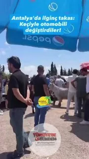 Antalya'da bir vatandaş, 87 model aracını 2 küçükbaş hayvanla takas etti