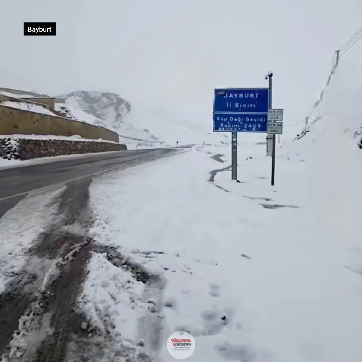 Son Dakika | Bayburt'ta yoğun kar yağışı başladı. (Kop Geçidi, 18.05.2026)
