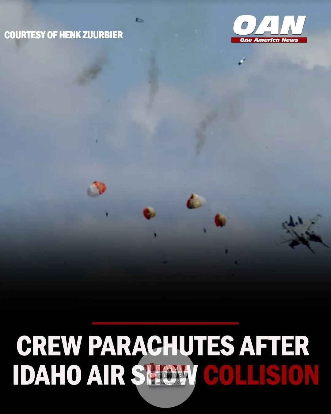 Bir hava gösterisi sırasında havada çarpışan askeri jetlerdeki dört mürettebat, paraşütle atlayarak kurtuldu. Askeri bir sözcü, iki gün süren Gunfighter Skies Hava Gösterisi kapsamında "gösteri uçuşu yaptıkları sırada" dört mürettebatın bulunduğu iki