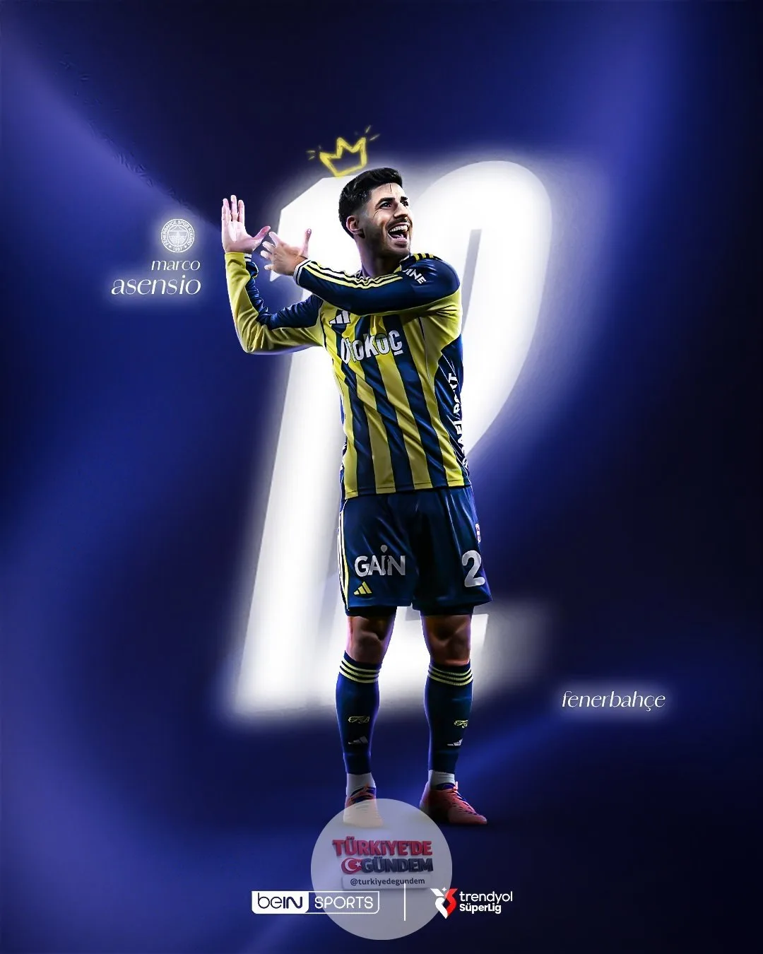 Trendyol Süper Lig'de 2025-2026 sezonu asist kralı: Marco Asensio! 12 asist
