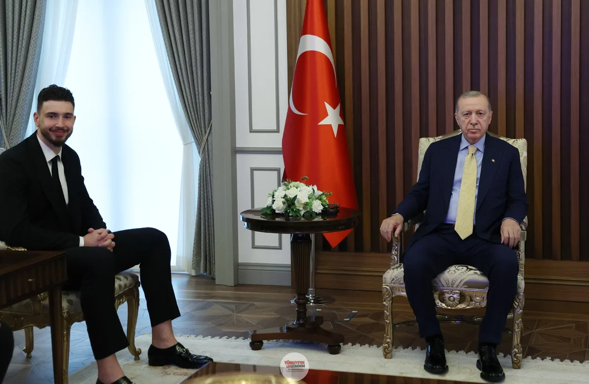 Alperen Şengün, Cumhurbaşkanı Erdoğan'ı ziyaret etti