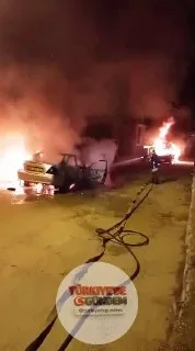 Batı Şeria'nın Halhul kasabasında gece saatlerinde bir İsrailli yerleşimci, çok sayıda aracı ateşe verdi ve bir evi de kundaklamaya çalıştı.