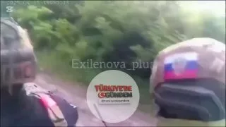 Ukrayna'ya ait bir insansız hava aracı, Rus ordusuna ait bir arazi aracını vurdu.
