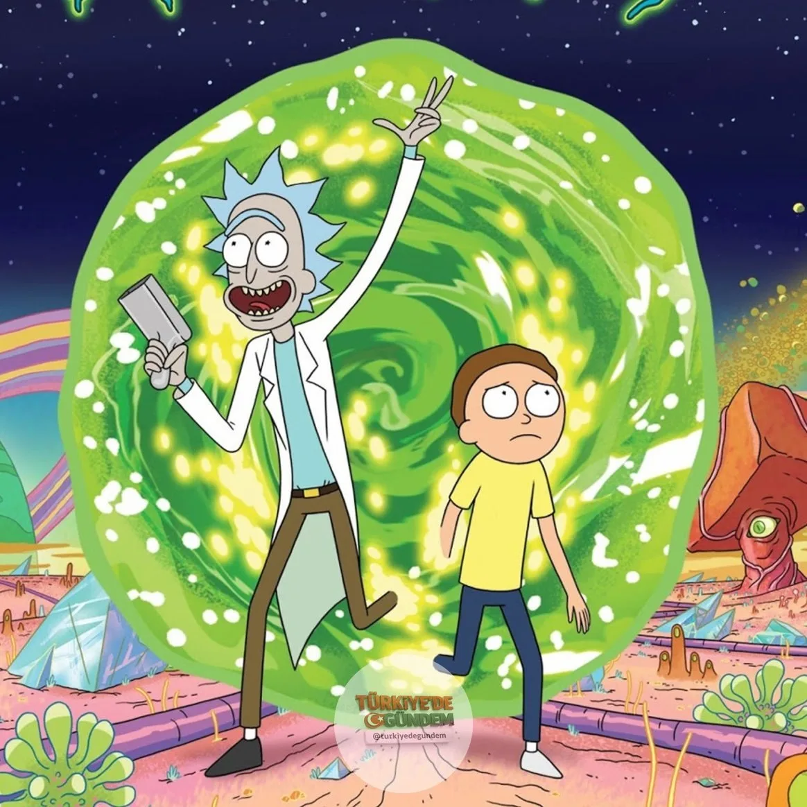 Rick and Morty beyaz perdeye taşınıyor