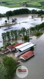 Tokat'ta etkili olan şiddetli sağanak yağışın ardından tarım arazileri sular altında kaldı. Turhal ilçesinde dört gün boyunca devam eden yoğun yağışlar nedeniyle ekili alanların yanı sıra bazı ev ve ahırları da su bastı.