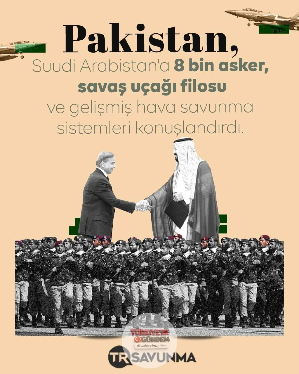Pakistan, İran ile yaşanan gerilim sürerken Suudi Arabistan'a 8 bin asker, bir savaş uçağı filosu ve hava savunma sistemi konuşlandıracak. Bu sevkiyat, Riyad ile İslamabad arasındaki savunma iş birliğini önemli ölçüde güçlendirecek. Pakistan, Suudi A