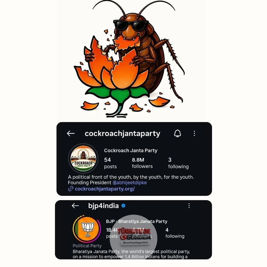 SON DAKİKA: Cockroach Janta Party (CJP), dünyanın en büyük siyasi partisi ve Kongre, BJP ve diğerlerine karşı en büyük Z kuşağı muhalefeti haline geldi.