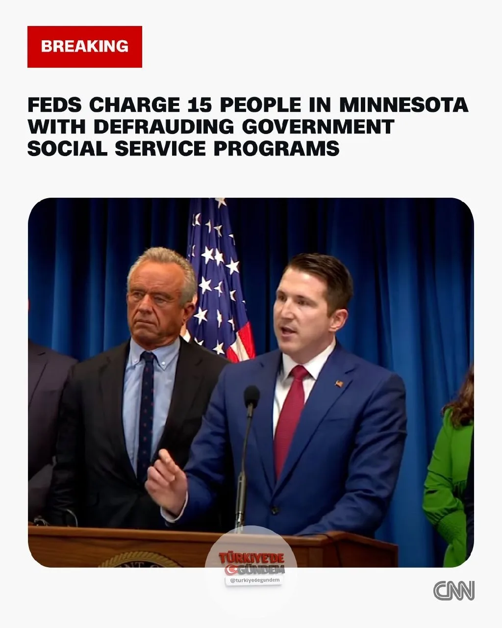 Federal yetkililer, Minnesota'da 15 kişiyi devletin sosyal hizmet programlarını dolandırmakla suçladı.