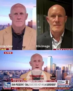 Emekli bir ABD Donanması Koramirali'nin Fox News yayınında "yüzünde maskeyle" konuştuğu video sosyal medyada viral oldu.