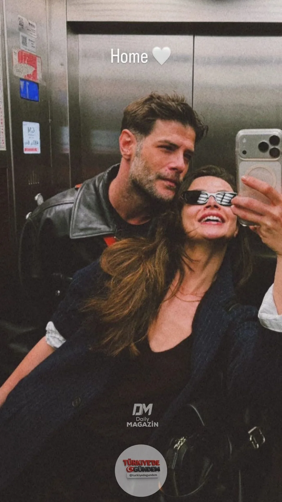 Sinem Ünsal, sevgilisi Berk Cankat ile asansörde çekildiği bir fotoğrafını paylaştı