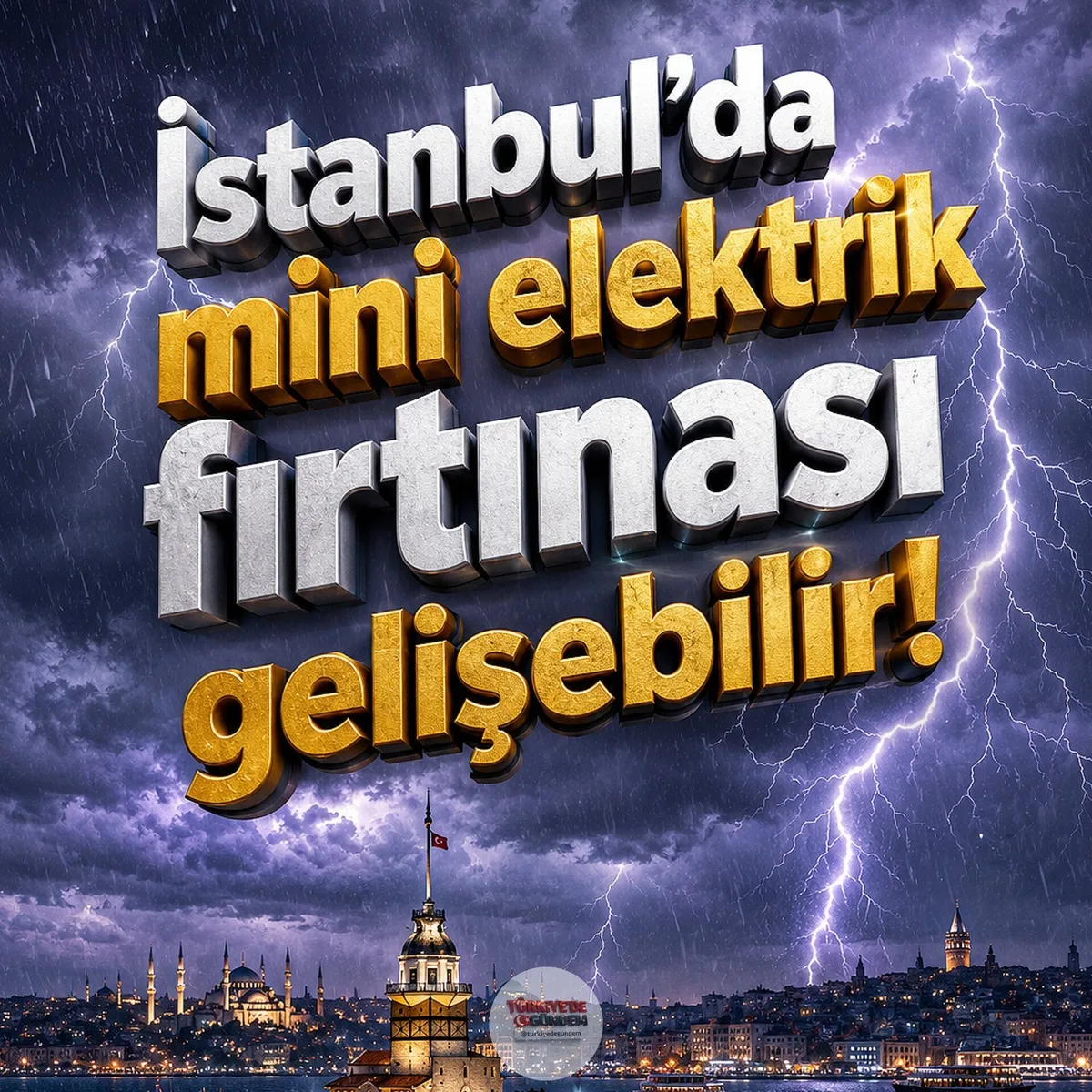 Son Durum | İstanbul'da sabaha karşı mini elektrik fırtınaları gelişebilir. Bazı ilçeler gökgürültüsü, şimşek ve sağanak yağmurla uykudan uyanabilir. Radarda dar alanlarda sarı/turuncu kütleler görebiliriz. Pazar günü şemsiyeniz yanınızda olsun