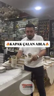 Züccaciye dükkanı olan bir esnaf, yağdanlığın kapağını çalan kadına seslenerek sitem etti: "Abla görüntülerin bizde var. Gel yarın yağdanlığını da al, bunlar bizim işimize yaramaz."
