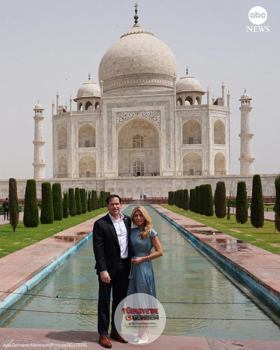 Dışişleri Bakanı Marco Rubio, eşi Jeanette ile birlikte Pazartesi günü Tac Mahal'i ziyaret etti. Hindistan'a yapılan bu ziyaret, iki ülkenin stratejik ve ekonomik bağlarını güçlendirmeye çalıştığı bir dönemde, Washington ve Yeni Delhi'nin gerilen ili