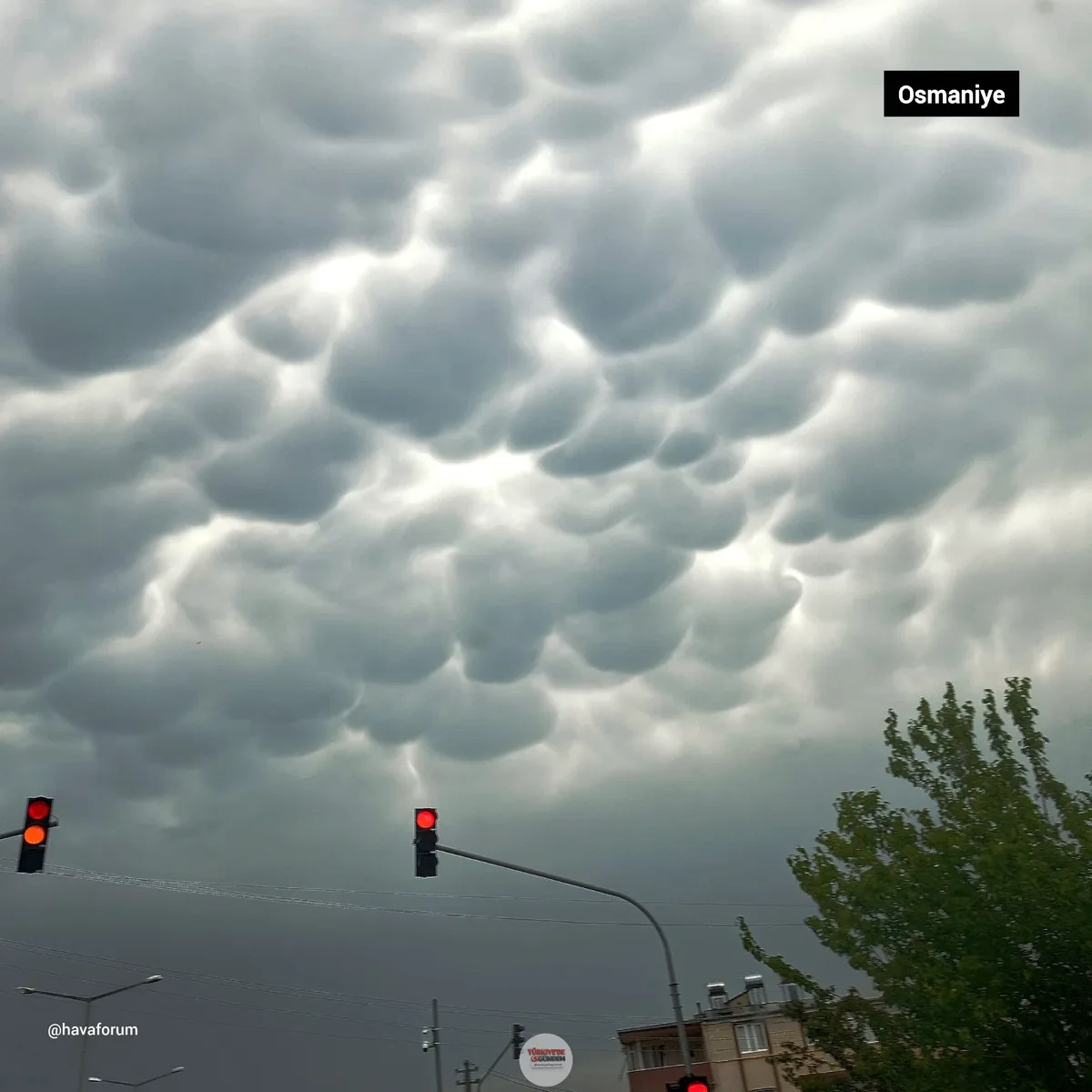 Son Durum | Osmaniye'de memeli bulut olarak bilinen "mammatus" bulutları oluştu