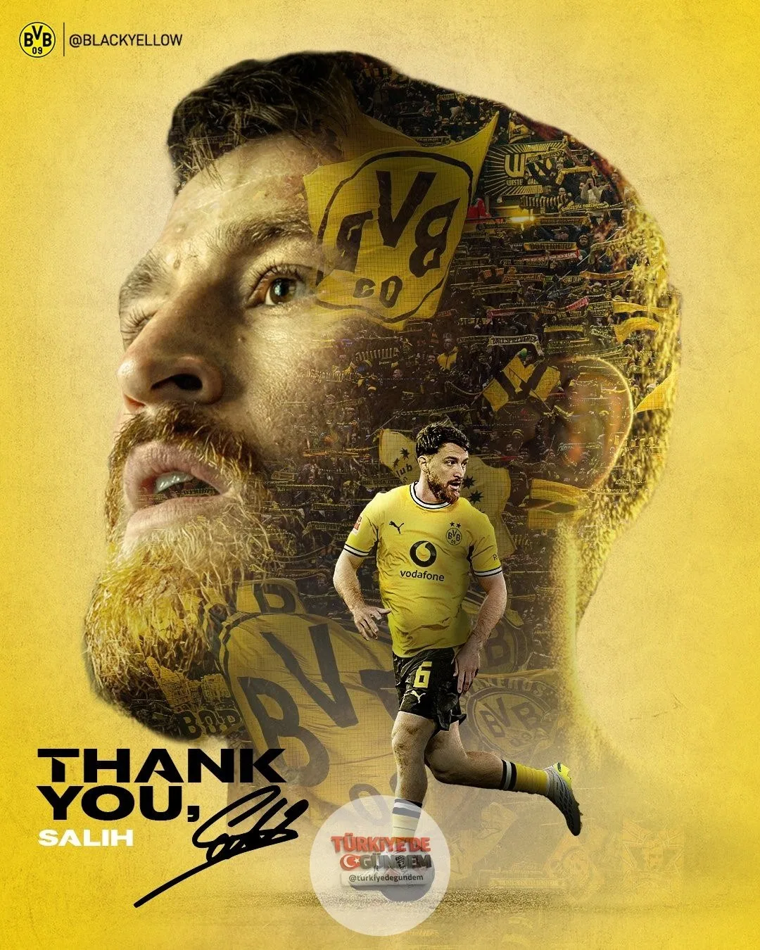 Borussia Dortmund, Salih Özcan’a veda etti. “Siyah-sarılı forma altında geçirdiği dört yıl boyunca gösterdiği tutku, özveri ve bağlılık için Salih’e teşekkür ederiz. Yeni yolculuğunda sana en iyisini diliyoruz, Salih!”
