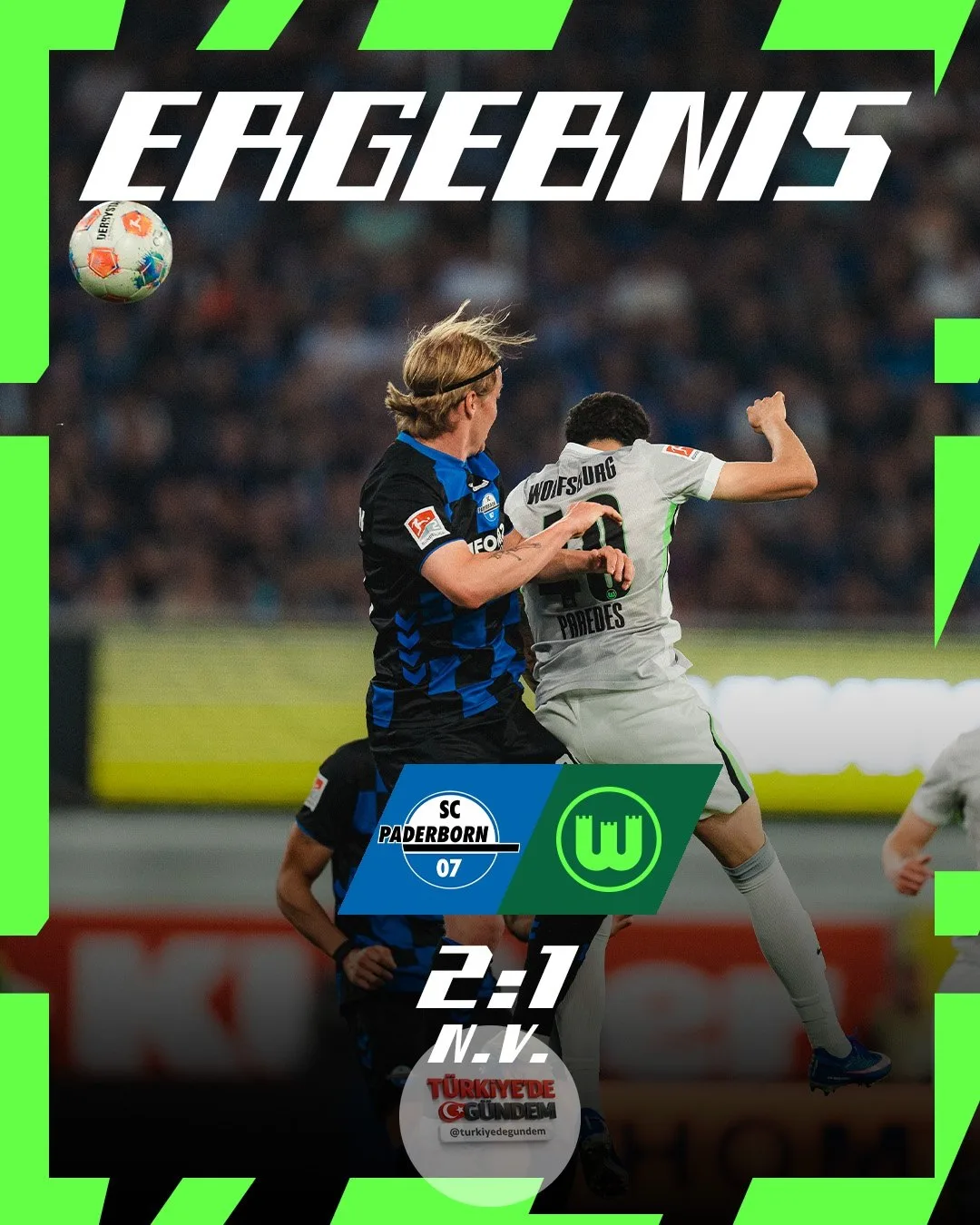 Wolfsburg, play-out’ta Paderborn 07’a yenilerek Bundesliga’ya veda etti