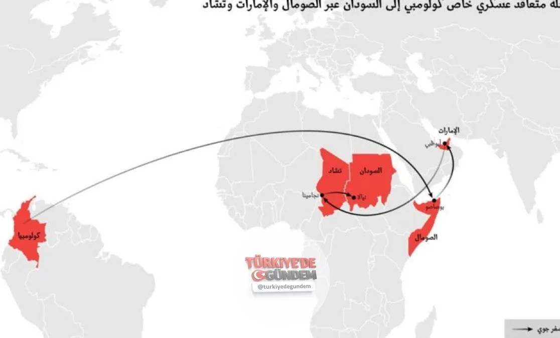 İnsan Hakları İzleme Örgütü (HRW), Birleşik Arap Emirlikleri’nin (BAE) Sudan’daki Hızlı Destek Kuvvetleri’ne (HDK) sağladığı askeri desteğe ilişkin yeni kanıtlar yayımladı. Rapora göre, Kolombiyalı paralı askerler Sudan’a gönderilmeden önce Abu Dabi’