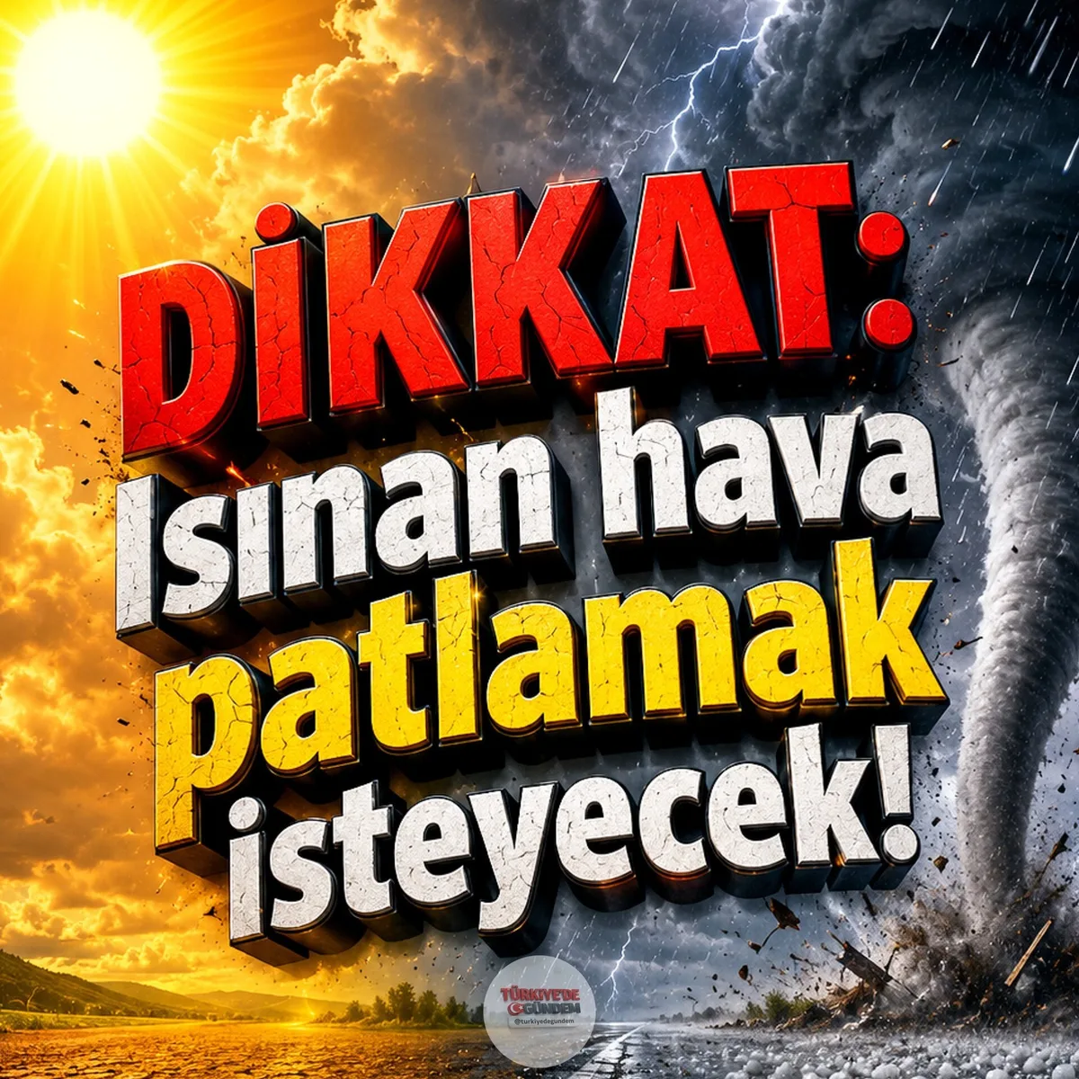 DİKKAT: Isınan hava patlamaya hazır. Bayramın 2. günü, saat 12:00-18:00 arasında ülke genelinin yüzde 95'inde yerel ve ani sağanak yağışlar bekleniyor. Olası etkiler: - Güneşli havanın aniden yerini yağışa bırakması - Ani sağanak - Ani dolu yağışı -