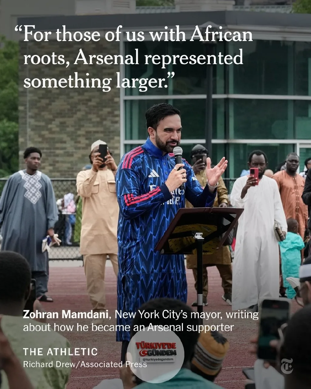 The Athletic'ten aktarılan habere göre; New York Belediye Başkanı ve uzun süredir Arsenal taraftarı olan Zohran Mamdani, Arsenal'in Premier Lig şampiyonluğunu kazanmasının kendisi için ne anlama geldiğini ve Cumartesi günü Paris Saint-Germain'e karşı