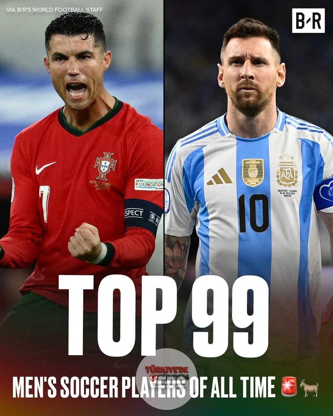 TÜM ZAMANLARIN EN İYİ 99 ERKEK FUTBOLCUSU