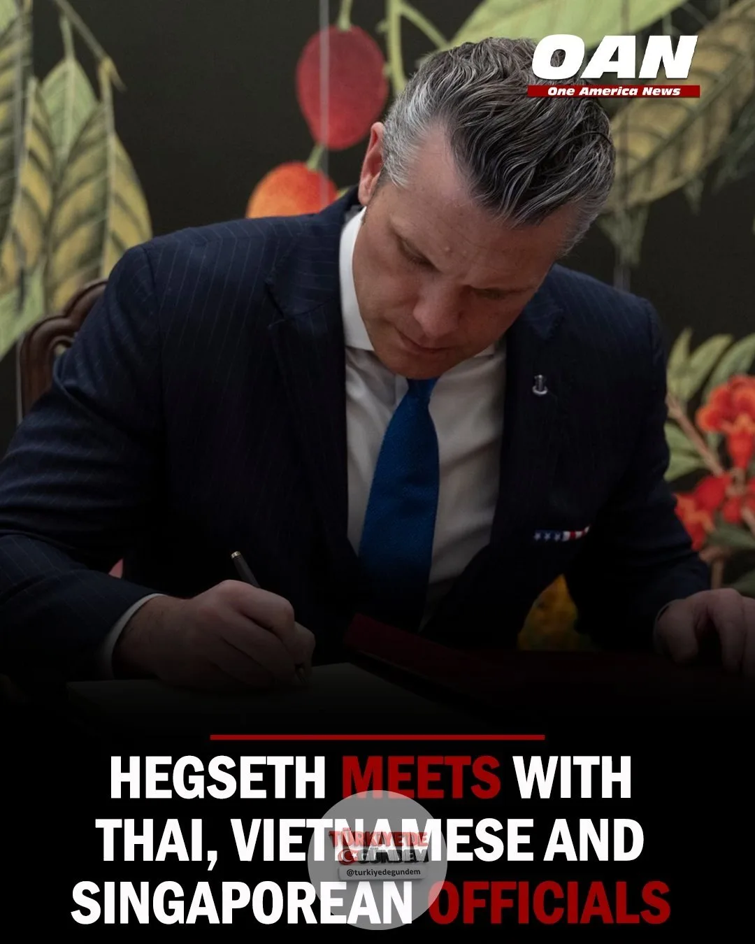 ABD Savunma Bakanı Pete Hegseth, ABD ile Tayland, Vietnam ve Singapur arasındaki savunma iş birliğini güçlendirmek amacıyla bu ülkelerin yetkilileriyle bir araya geldi. Güncel gelişmeler için OAN'i Spectrum ve YouTube TV üzerinden takip edebilirsiniz