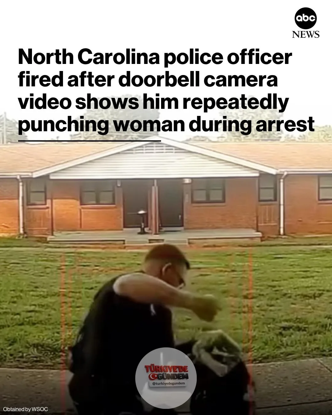 Kuzey Carolina'da bir polis memuru, bir gözaltı işlemi sırasında kadına defalarca yumruk attığı anların kapı kamerasına yansıması ve görüntülerin viral olmasının ardından görevden alındı; olay cuma günü protestolara yol açtı.