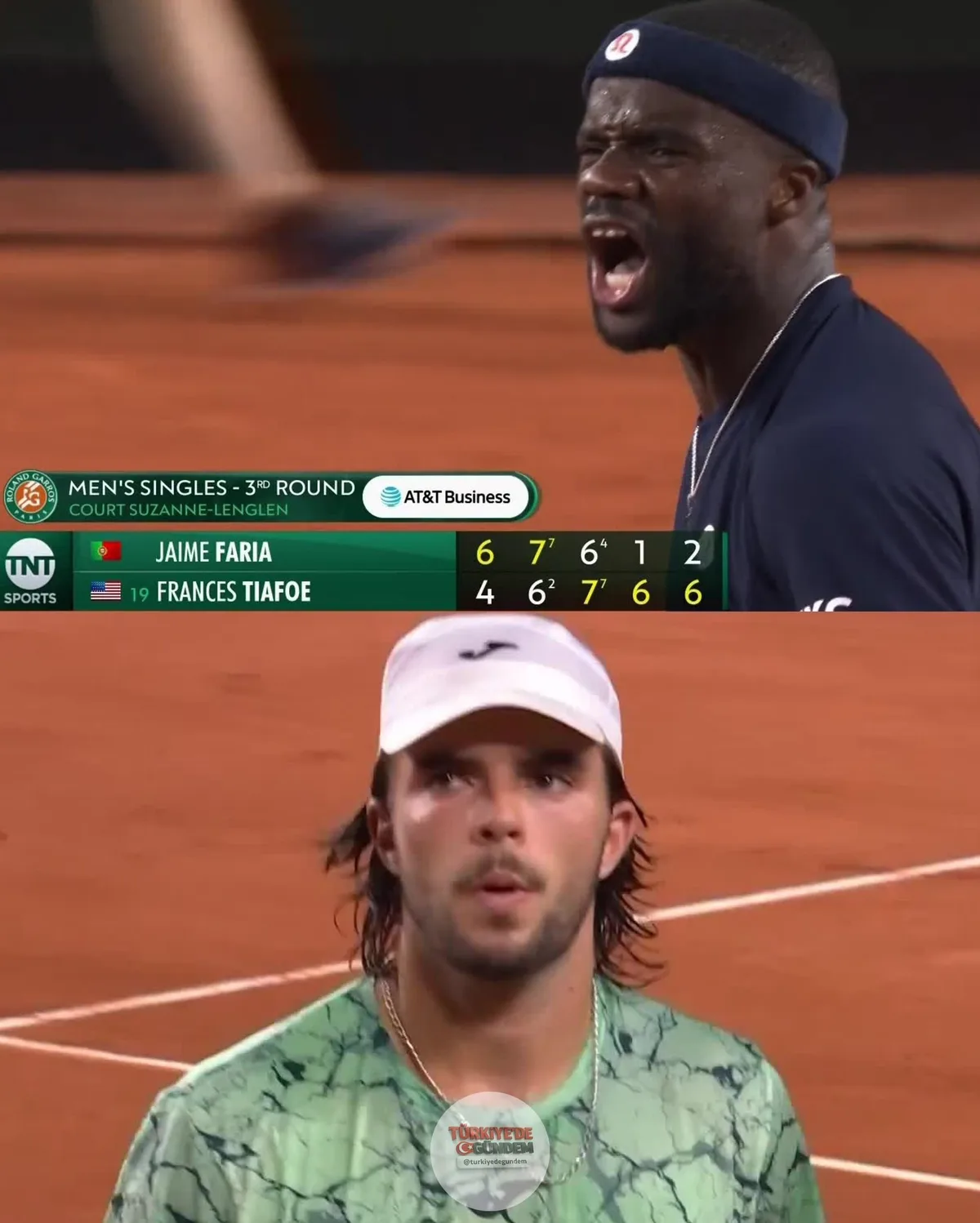 BIG FOE'DAN MUHTEŞEM GERİ DÖNÜŞ: 19 numaralı seribaşı Frances Tiafoe, Roland Garros'ta Jaime Faria karşısında 2-0 geriye düştüğü maçı çevirdi.