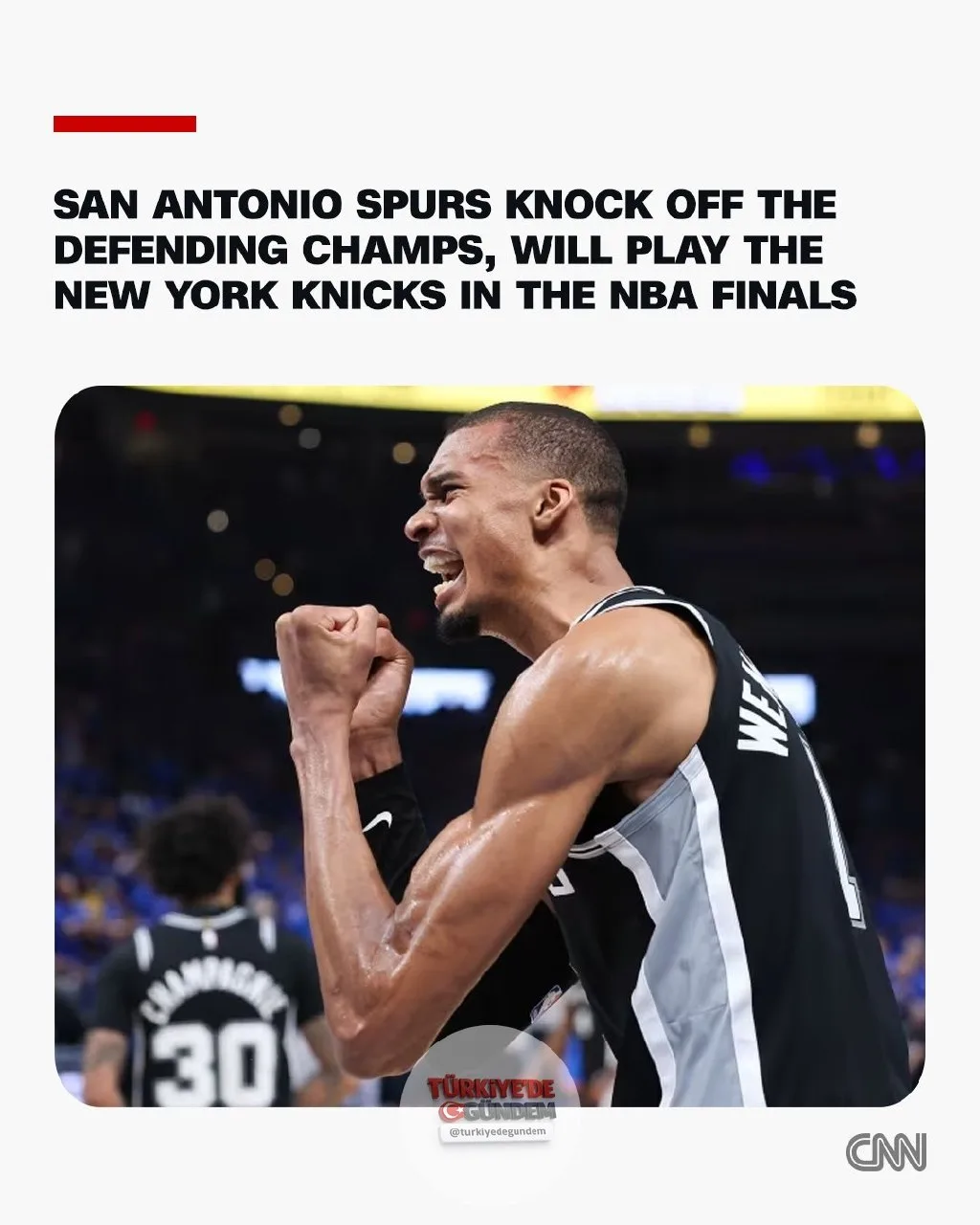 San Antonio Spurs, Batı Konferansı Finalleri'nin 7. maçında Oklahoma City'ye giderek son şampiyonu kendi sahasında mağlup etti.