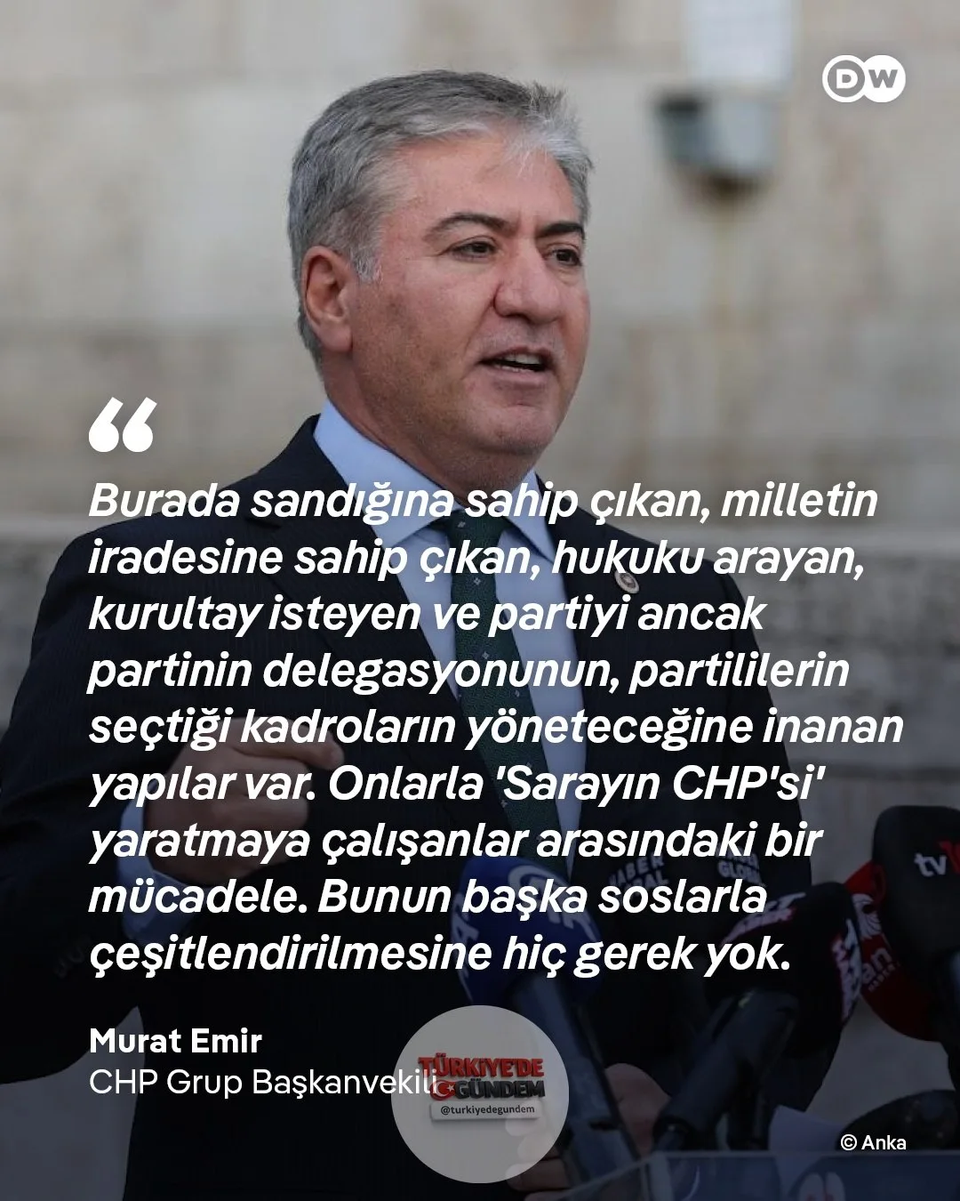 CHP Grup Başkanvekili Murat Emir, Kılıçdaroğlu'nun "FETÖ" suçlamalarına yanıt vererek iddiaları "bayat iftiralar" olarak nitelendirdi.
