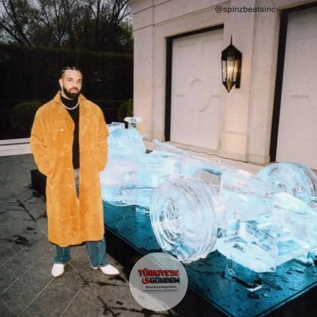 Drake'e, "ICEMAN" albümü için McLaren MP4-21 model aracın buzdan bir kopyası hediye edildi.