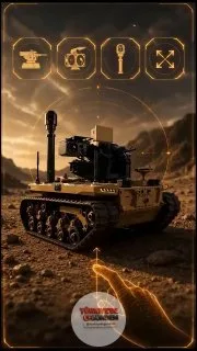 Silahlı kara robotu BARKAN'ın dönüşümü. HAVELSAN: BARKAN-3; hızı, hareket kabiliyeti, otonomi yetenekleri, arazi kararlılığı, görev sürekliliği, durumsal farkındalık ve daha birçok özelliğiyle çok daha ileri seviyelere taşındı. Mühendislerimizin mill