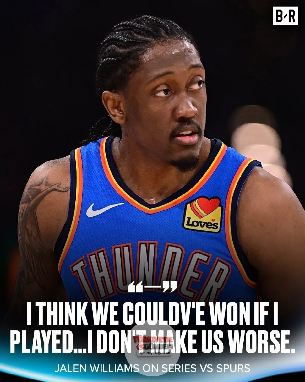 J-Dub sağlıklı olsaydı Thunder, Spurs'ü yenebilir miydi? Kendisi, ilk maçta OKC'nin en skorer ikinci ismiydi.