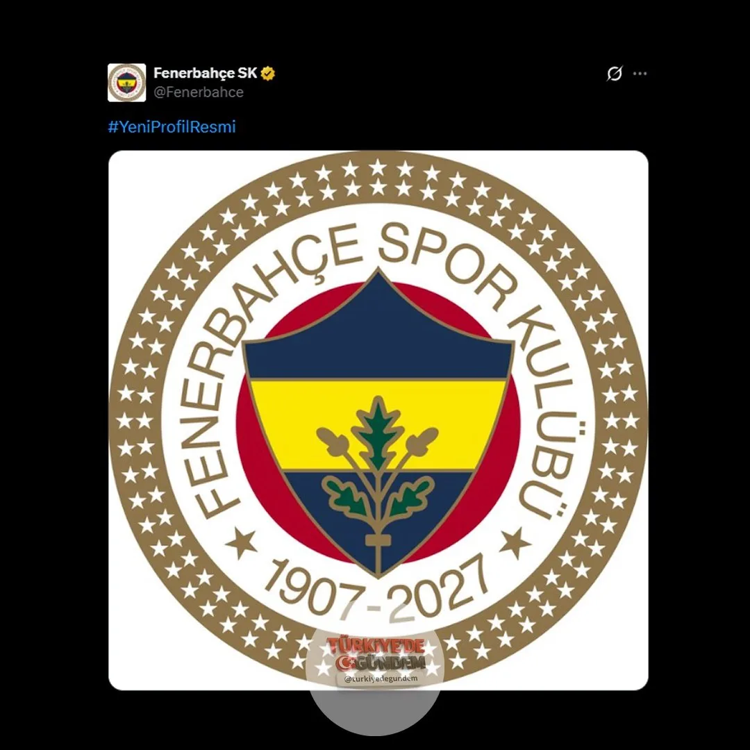 Fenerbahçe, 120. yılına özel olarak hazırlanan kulüp armasını profil fotoğrafı yaptı.