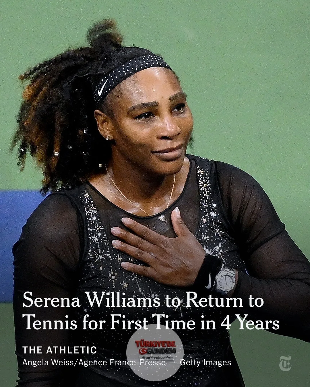 The Athletic'in haberine göre; Serena Williams, domine ettiği tenise "veda ettiğini" açıklamasından yaklaşık dört yıl sonra kortlara geri dönüyor.