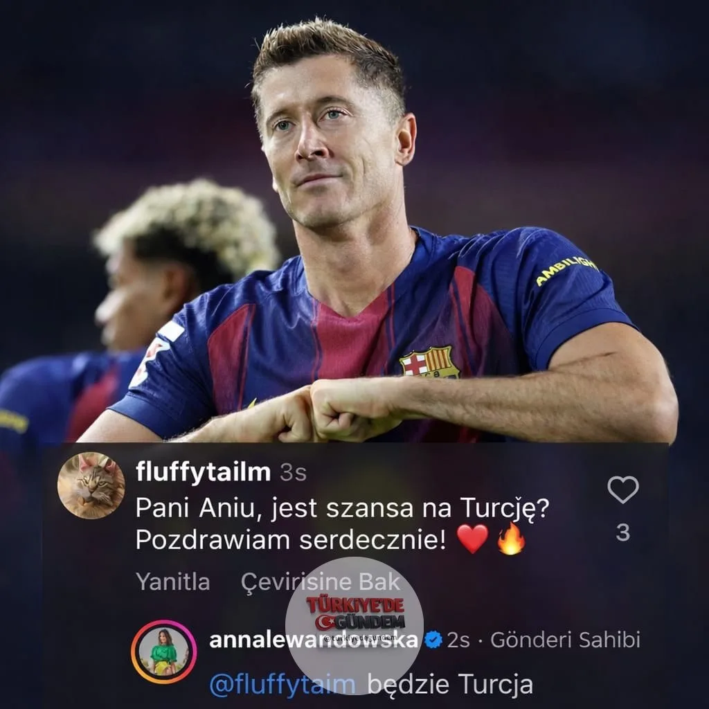Soru: "Türkiye'ye gelme ihtimaliniz var mı?" Robert Lewandowski'nin eşi Anna Lewandowska: "Türkiye olacak."