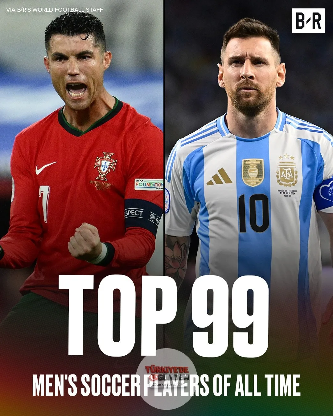Pek çok taraftar Ronaldo'yu listemizde çok aşağıda tuttuğumuzu belirtti... B/R'ın tüm zamanların en iyi 99 erkek futbolcusu listesinin tamamı: -best-mens-soccer-players-all-time