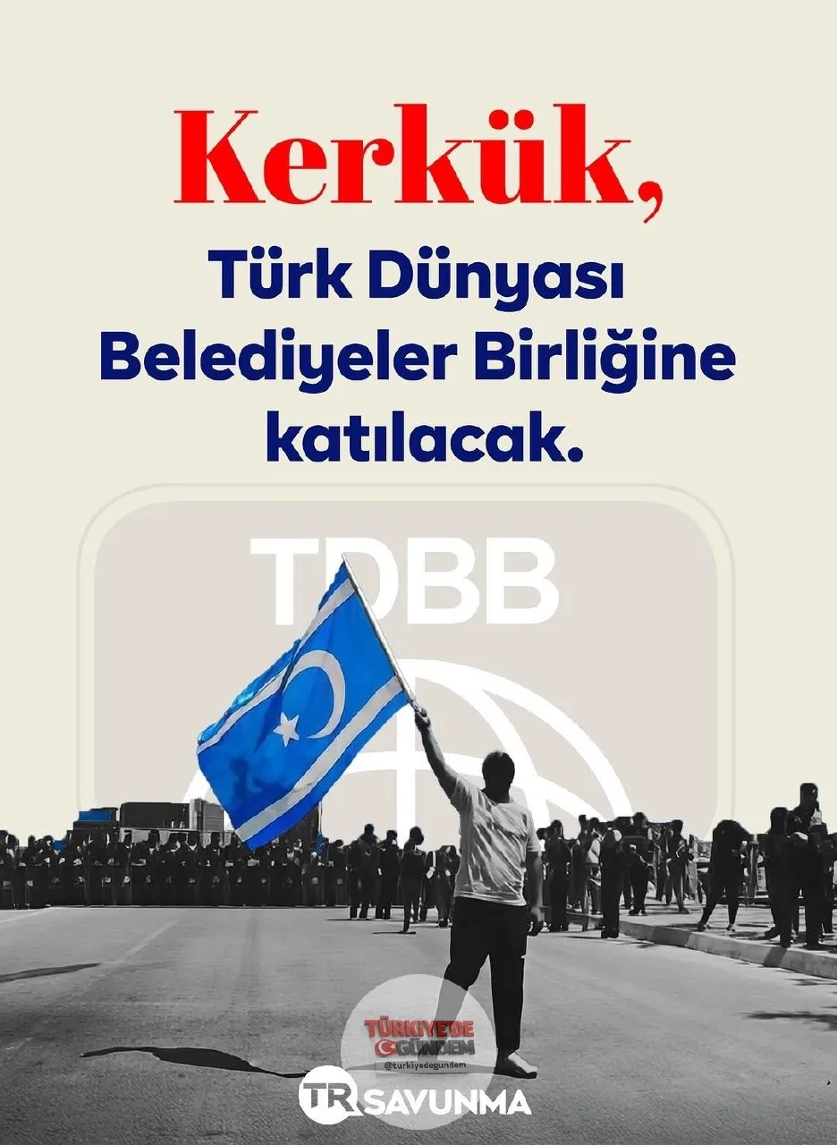 Kerkük, Türk Dünyası Belediyeler Birliği'ne katılıyor. AK Parti Genel Başkan Yardımcısı Kürşad Zorlu, "İnşallah ilk toplantıda Kerkük, Türk Dünyası Belediyeler Birliği'ne dahil olacak. Böylece Kerkük, bu alandaki tüm belediyelerimizle ve kardeş beled