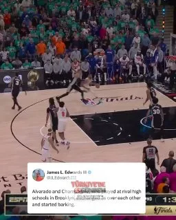Lise yıllarındaki rekabetlerinden NBA Finalleri'ne: Julian Champagnie ve Jose Alvarado yıllardır birbirlerine rakip oluyor. (Kaynak: @JLEdwardsIII)