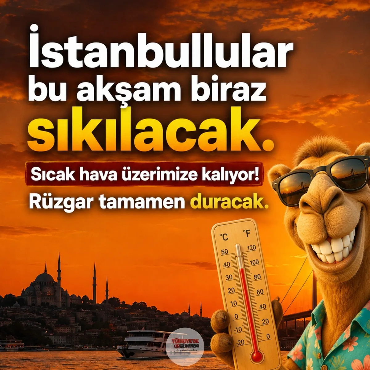 Milyonların beklediği misafir Afrika'dan geldi. Bu akşam rüzgar tamamen etkisini yitirecek. Bizi sıcak ve bunaltıcı bir akşam ve gece bekliyor.