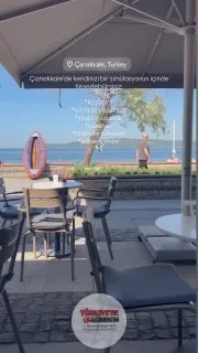 Bir vatandaşın "Çanakkale'de kendinizi bir simülasyonun içindeymiş gibi hissedebilirsiniz" notuyla paylaştığı gönderide; koşucular, yürüyüşçüler, yoga yapanlar, yüzücüler, bisikletliler ve kahve içenler yer aldı.