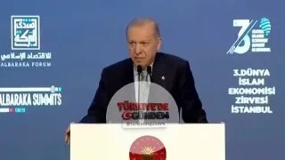 Cumhurbaşkanı Erdoğan: "Cumhuriyetimizin en köklü kurumlarından biri olan Emlak Bankası’nı 2018 yılında yaptığımız düzenlemeyle Emlak Katılım’a çevirmiştik. Hamdolsun, attığımız bu adım neticesinde kurumumuz kısa sürede katılım finansın en dinamik ak