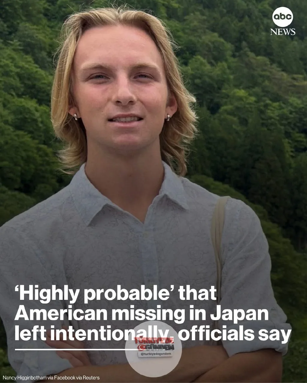 Japonya'da kaybolan Auburn Üniversitesi öğrencisini arama çalışmaları devam ederken, Kyoto Eyalet Polisi'nin ABC News'e verdiği bilgiye göre, müfettişler 20 yaşındaki gencin ailesinin yanından kendi isteğiyle ayrıldığını düşünmekle birlikte, güvenlik